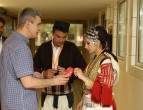 mladozenec i nevesta od galicka svadba 2017 vo poseta na pivara skopje